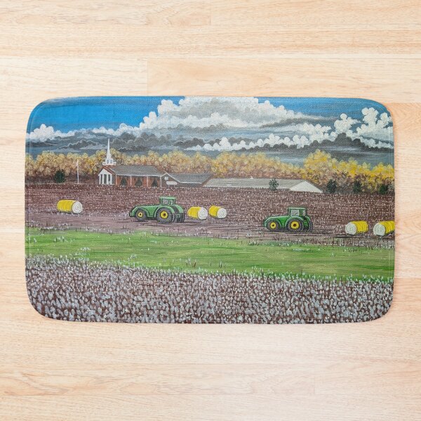 Item preview, Cotton field harvest under cotton ball clouds  designed and sold by Matt Starr Fine Art .