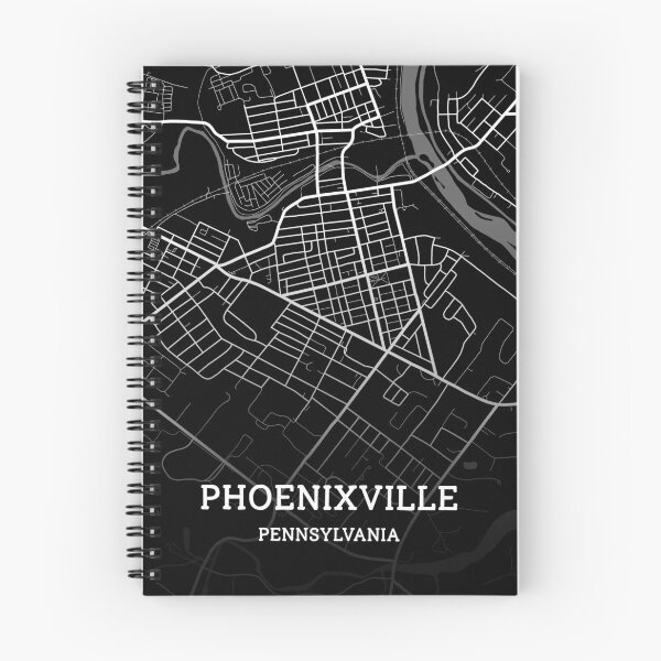 Item preview, Phoenixville PA Black and White Map Print  designed and sold by 618LexaR.
