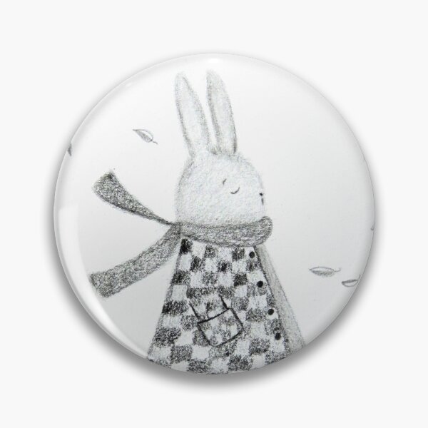 Item preview, An Uppity Bunny | Rabbit in Checkered Coat | Cozy Pencil Drawing designed and sold by AngelaMarieArt.