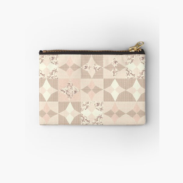 Item preview, Retro Country Chicken Feed Sack Cheater Quilt - Warm Neutrals Cafe Blush Gingham designed and sold by LoveAlways-AEP.