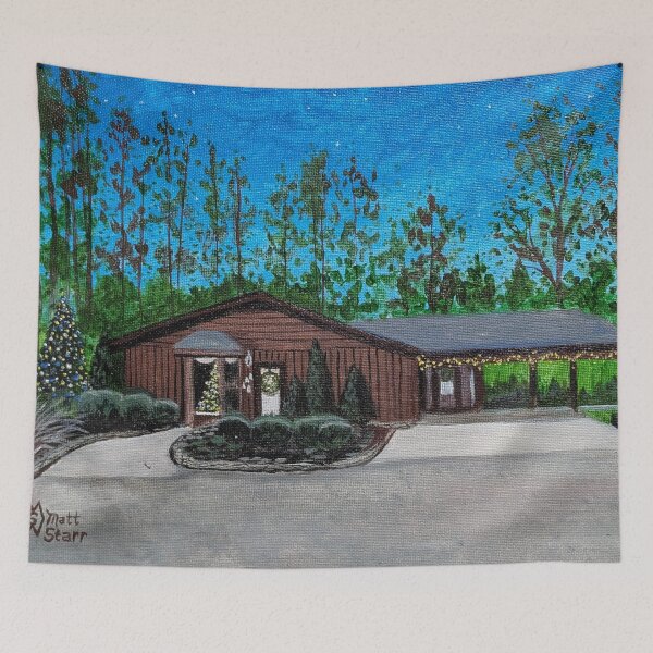Item preview, Home decorated for Christmas  designed and sold by Matt Starr Fine Art .
