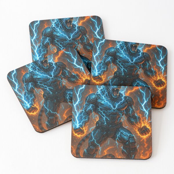 Item preview, Beast of fire and lightning designed and sold by fantasyai3.