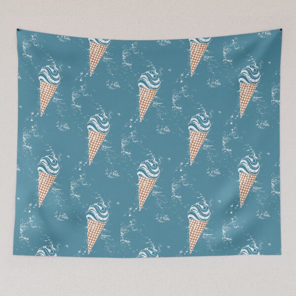 Item preview, Blue Urban Stencil Ice Cream Cone  designed and sold by TackyTime.