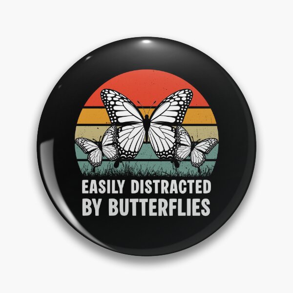 Item preview, Easily Distracted by Butterflies - Retro Vintage 70s Sunset designed and sold by Dmetalx Art Apparel.