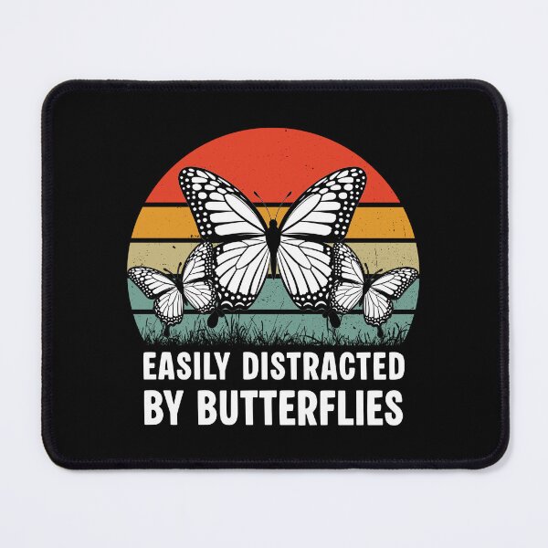 Item preview, Easily Distracted by Butterflies - Retro Vintage 70s Sunset designed and sold by Dmetalx Art Apparel.