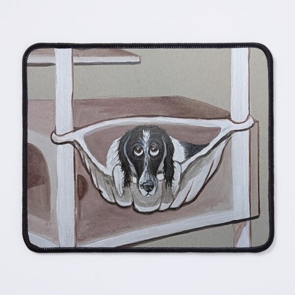 Item preview, Minnie chilling in the cat condo bed designed and sold by Matt Starr Fine Art .