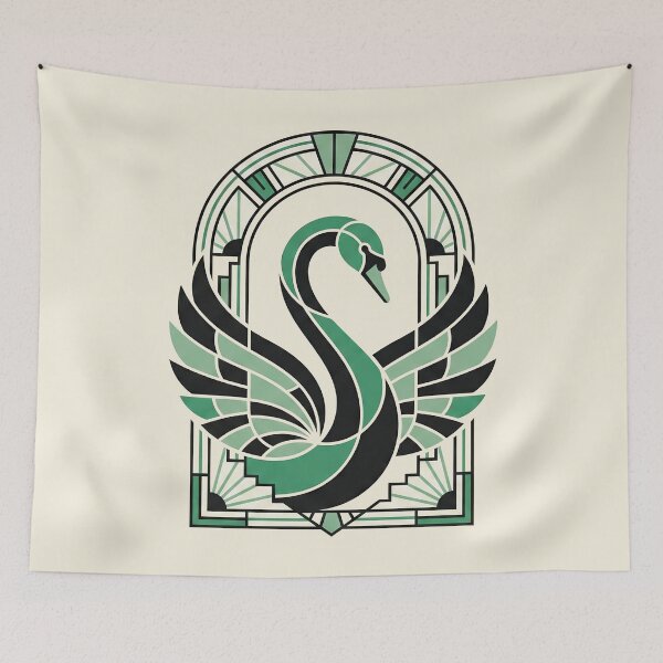 Item preview, Modern Heraldry Swan Crest – Geometric Art Deco Animal Emblem designed and sold by SavinMercantile.
