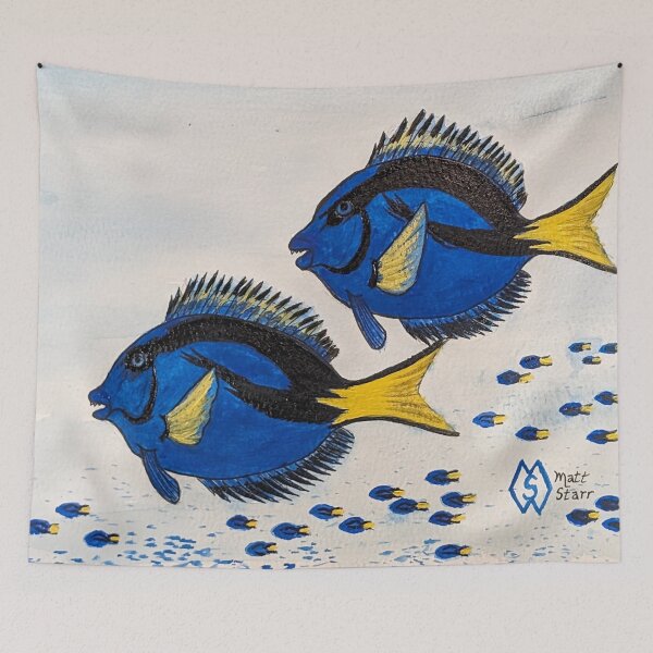 Item preview, Blue tang school  designed and sold by Matt Starr Fine Art .