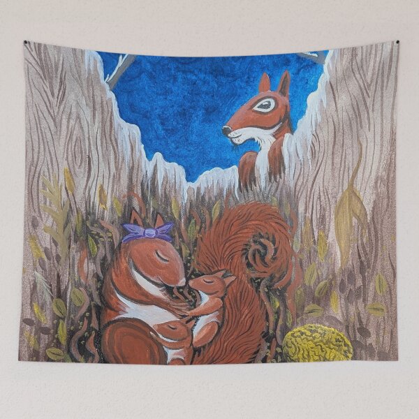 Item preview, Missy was all curled up asleep with her baby squirrels  designed and sold by Matt Starr Fine Art .