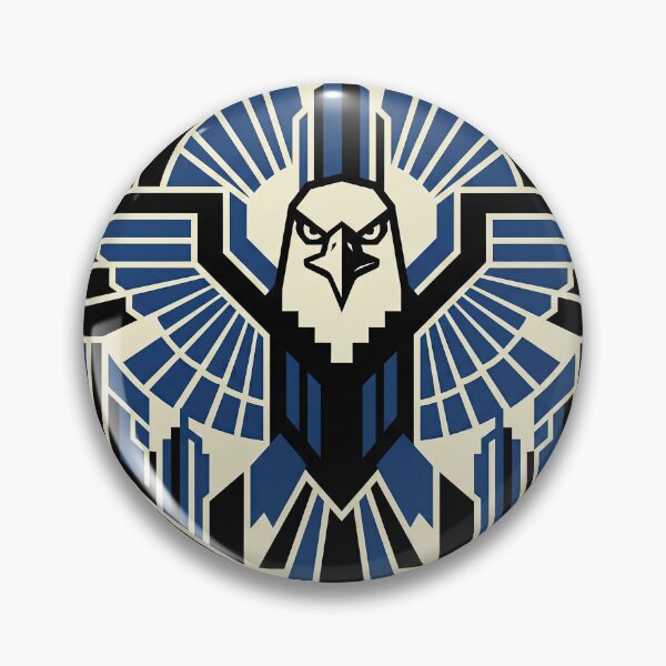 Item preview, Modern Heraldry Eagle Crest – Geometric Art Deco Animal Emblem designed and sold by SavinMercantile.