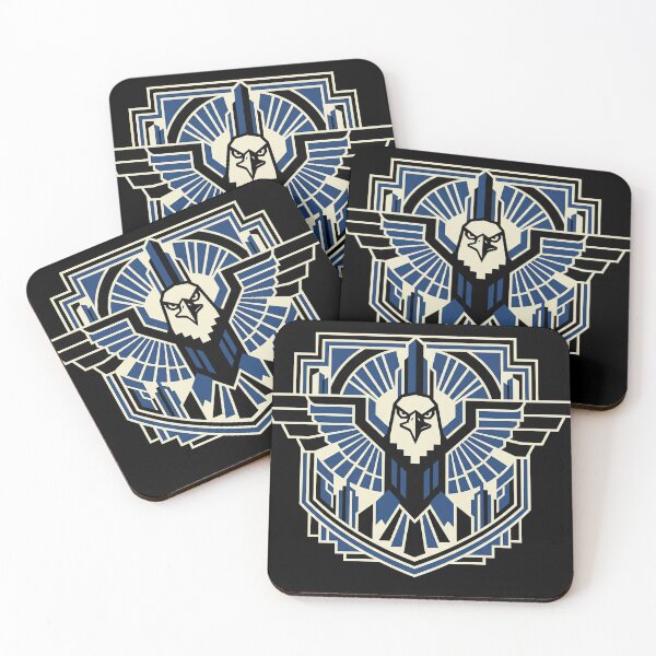 Item preview, Modern Heraldry Eagle Crest – Geometric Art Deco Animal Emblem designed and sold by SavinMercantile.