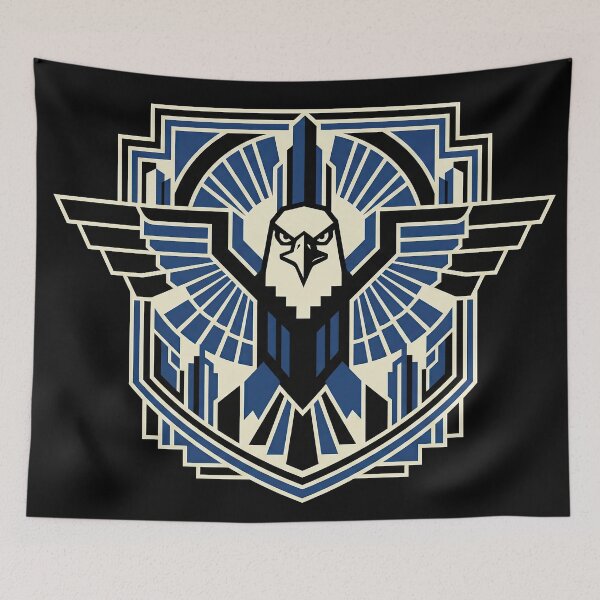 Item preview, Modern Heraldry Eagle Crest – Geometric Art Deco Animal Emblem designed and sold by SavinMercantile.