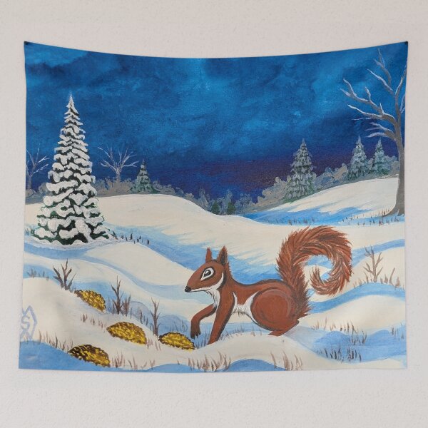 Item preview, Chippy found some hedgeapples buried in the snow drift  designed and sold by Matt Starr Fine Art .