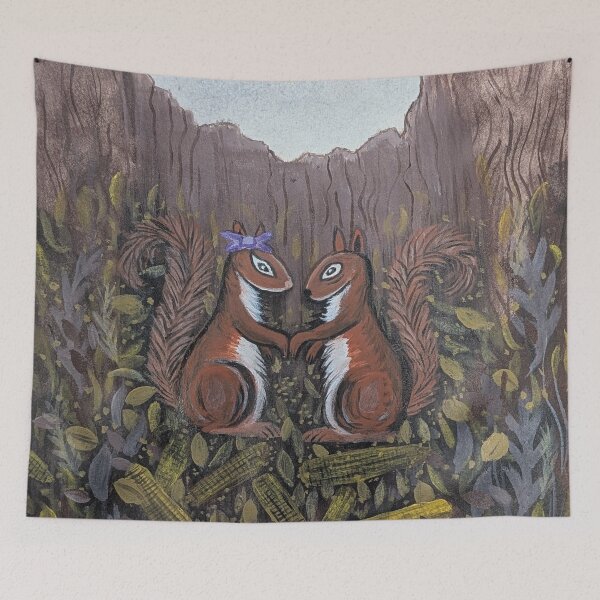Item preview, Chippy and Missy stored nuts and corn in the nest for winter food designed and sold by Matt Starr Fine Art .