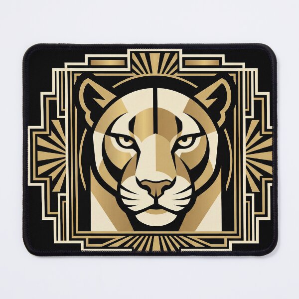 Item preview, Modern Heraldry Panther Crest – Geometric Art Deco Animal Emblem designed and sold by SavinMercantile.