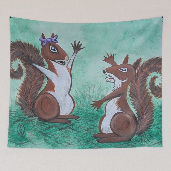 Item preview, Chippy and Missy tell each other about their big adventures  designed and sold by Matt Starr Fine Art .