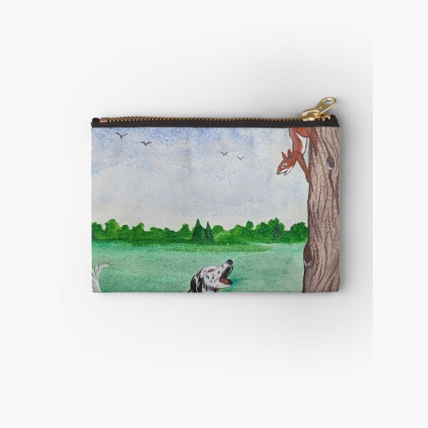 Item preview, Chippy and Missy hurry up the tree to escape from the dog  designed and sold by Matt Starr Fine Art .