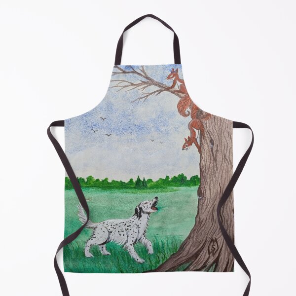 Item preview, Chippy and Missy hurry up the tree to escape from the dog  designed and sold by Matt Starr Fine Art .