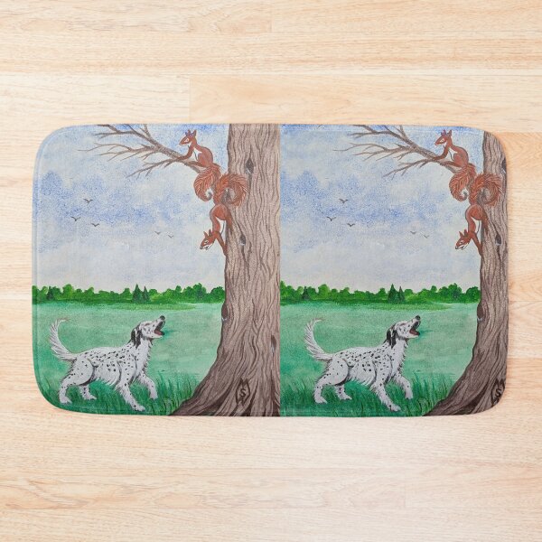 Item preview, Chippy and Missy hurry up the tree to escape from the dog  designed and sold by Matt Starr Fine Art .