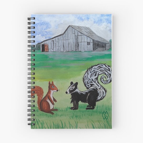 Item preview, Chippy meets mother skunk at the big barn  designed and sold by Matt Starr Fine Art .
