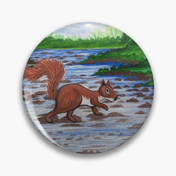 Item preview, Chippy Squirrel crossing the creek  designed and sold by Matt Starr Fine Art .