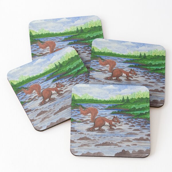 Item preview, Chippy Squirrel crossing the creek  designed and sold by Matt Starr Fine Art .