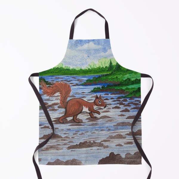 Item preview, Chippy Squirrel crossing the creek  designed and sold by Matt Starr Fine Art .