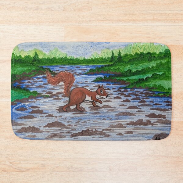 Item preview, Chippy Squirrel crossing the creek  designed and sold by Matt Starr Fine Art .