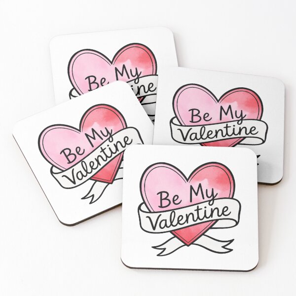 Item preview, Be My Valentine Heart Banner Cute Sticker designed and sold by SassyArtistry.