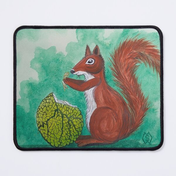 Item preview, Chippy eating a hedgeapple designed and sold by Matt Starr Fine Art .