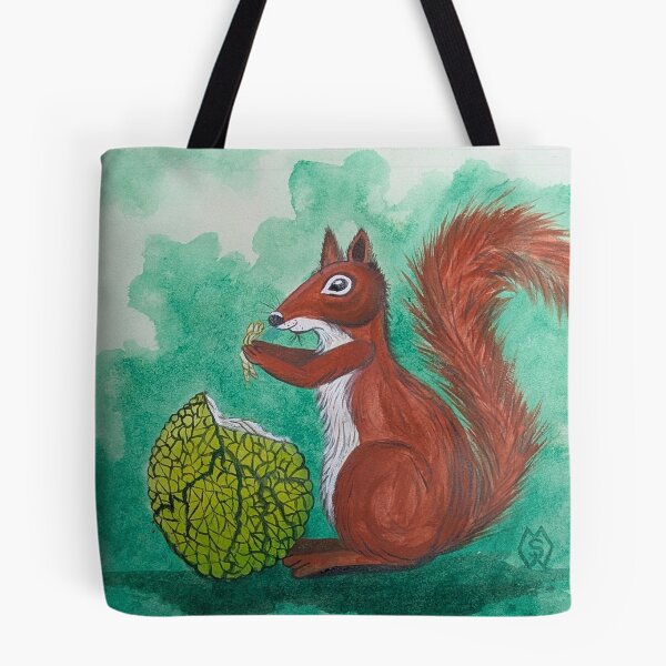 Item preview, Chippy eating a hedgeapple  designed and sold by Matt Starr Fine Art .