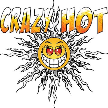 Vorschaubild zum Design CRAZY HOT! - Grinning Gal Sun (White Flames) von KAUniqueDesigns