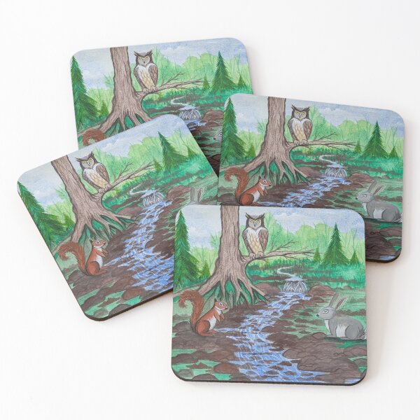 Item preview, Chippy meets his friends often at the creek  designed and sold by Matt Starr Fine Art .