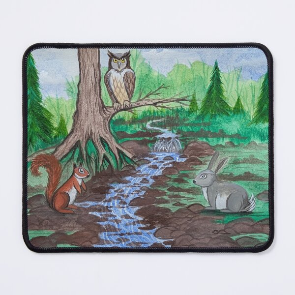 Item preview, Chippy meets his friends often at the creek designed and sold by Matt Starr Fine Art .