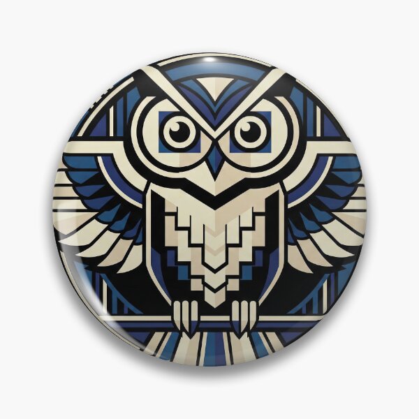 Item preview, Modern Heraldry Owl Crest – Geometric Art Deco Animal Emblem designed and sold by SavinMercantile.