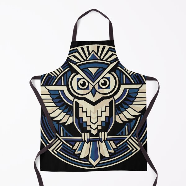 Item preview, Modern Heraldry Owl Crest – Geometric Art Deco Animal Emblem designed and sold by SavinMercantile.