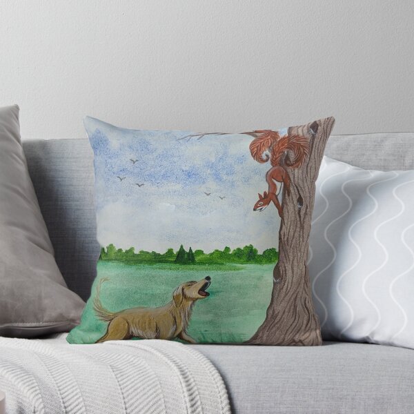 Item preview, Squirrels hurry up a tree to escape from a dog  designed and sold by Matt Starr Fine Art .