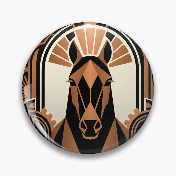 Item preview, Modern Heraldry Horse Crest – Geometric Art Deco Animal Emblem designed and sold by SavinMercantile.