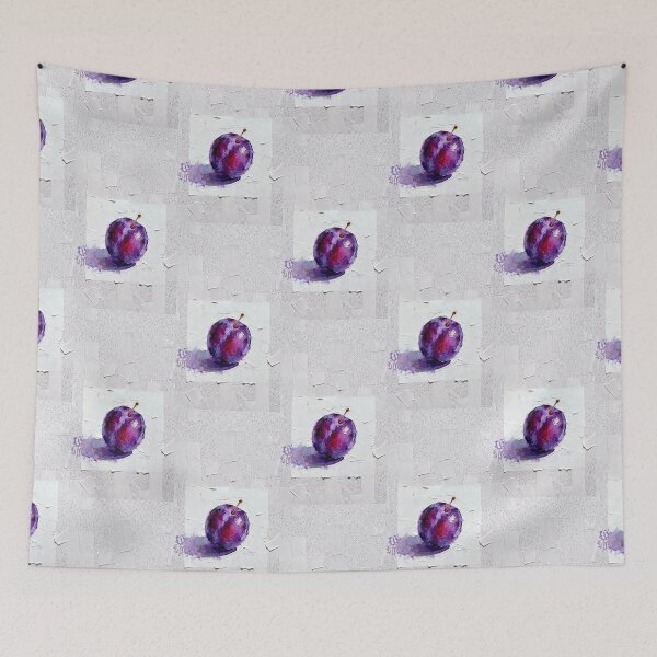Item preview, Abstract Purple Plum Acrylic Painting Still Life  designed and sold by TackyTime.