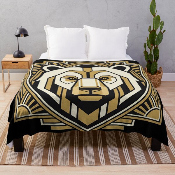 Item preview, Modern Heraldry Bear Crest – Geometric Art Deco Animal Emblem designed and sold by SavinMercantile.