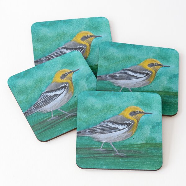 Item preview, Olive warbler in the pine forest  designed and sold by Matt Starr Fine Art .