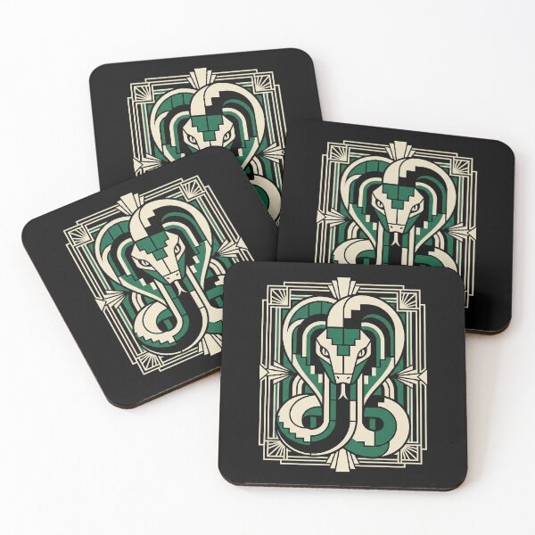 Item preview, Modern Heraldry Serpent Crest – Geometric Art Deco Animal Emblem designed and sold by SavinMercantile.
