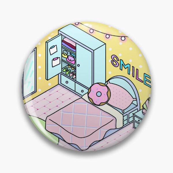 Item preview, Cute isometric bedroom designed and sold by IsobelStudio.
