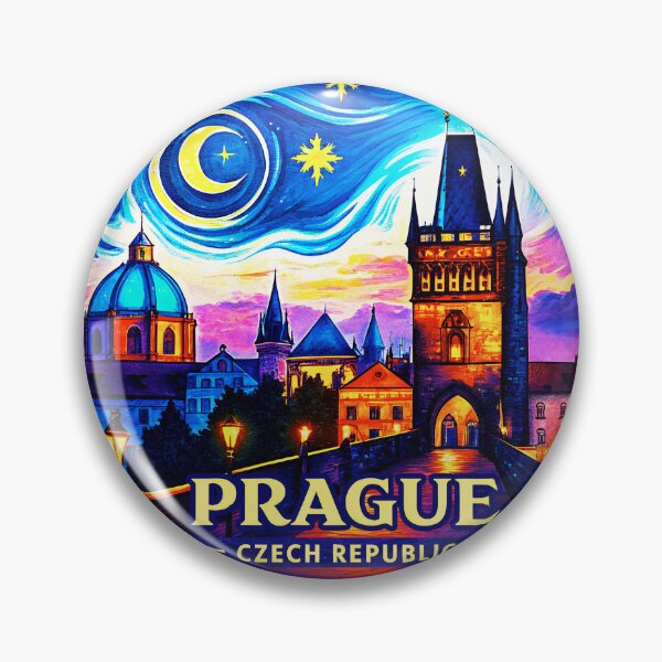 Item preview, Prague Czech Republic Retro Travel Emblem designed and sold by Timegraf.