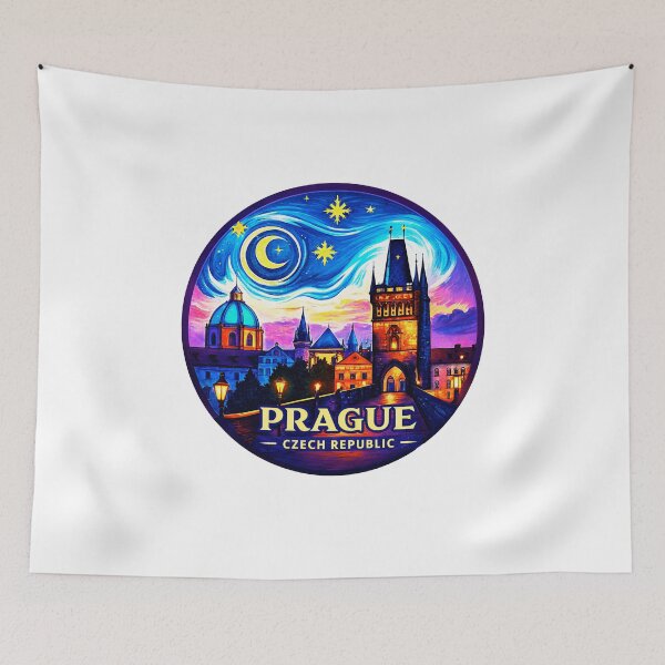 Item preview, Prague Czech Republic Retro Travel Emblem designed and sold by Timegraf.