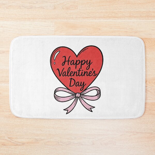 Item preview, Happy Valentine’s Day Heart With Pink Bow designed and sold by SassyArtistry.