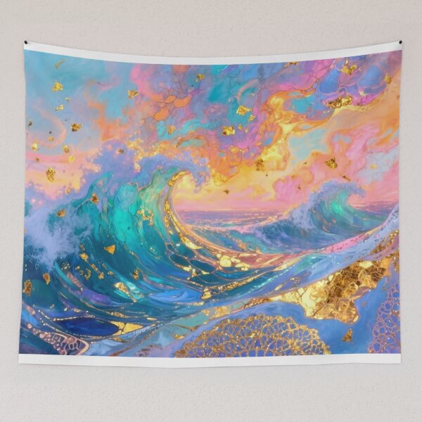 Item preview, Golden Wave designed and sold by NineCatsStudio.