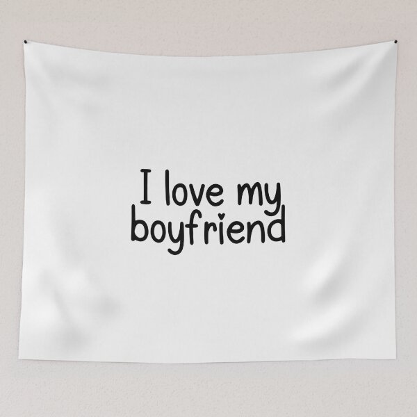 Item preview, I Love My Boyfriend Black Text Valentine designed and sold by SassyArtistry.