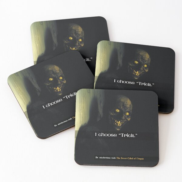 Item preview, I Choose Trick Creepy Halloween Art designed and sold by The Secret Cabal of Despair.