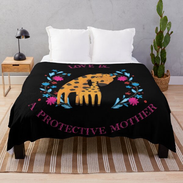 Item preview, Love Is… A Protective Mother – Heartwarming Giraffe Illustration designed and sold by ArtGMerch.